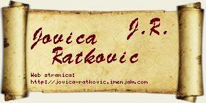 Jovica Ratković vizit kartica